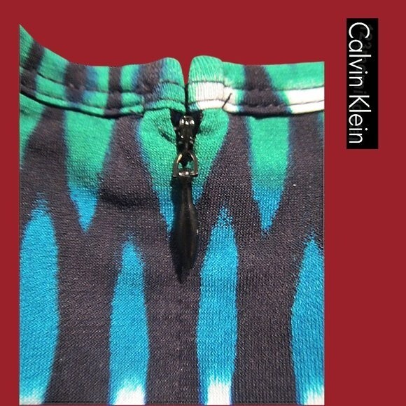 Calvin Klein NEW Bohemian Atlantis Geometric Tie Dye Drawstring Jumpsuit 14 - Picture 9 of 11